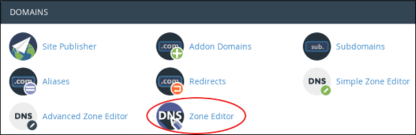 Zone Editor cpanel